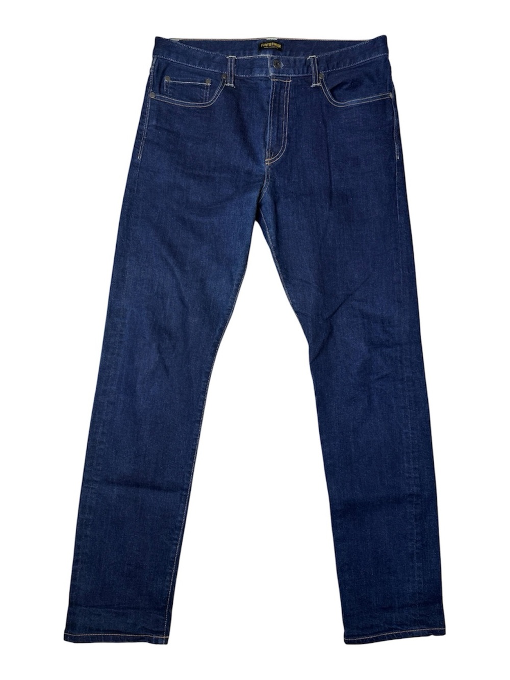Flint And Tinder Straight Tapered Zip Fly Jeans Selvedge Dark Wash Men's Size 34